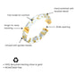 Thin Clear Faceted Lucite Bangle with Gold Beads