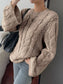 Cable Knit Round Neck Sweater