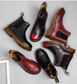 Autumn Style Thick-Heeled Cowhide Martin Boots for Women