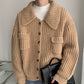 Men's Loose Cardigan Winter Lapel Single-breasted Sweater
