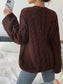 Cable Knit Round Neck Sweater