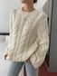 Cable Knit Round Neck Sweater