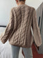 Cable Knit Round Neck Sweater