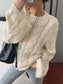 Cable Knit Round Neck Sweater