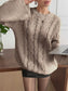 Cable Knit Round Neck Sweater