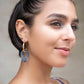 Lucite Curb Link Hoop Earrings