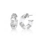 Faceted Lucite Huggie Hoop Earrings