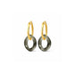Lucite Curb Link Hoop Earrings