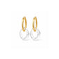 Lucite Curb Link Hoop Earrings