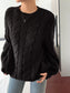 Cable Knit Round Neck Sweater