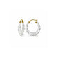 Mini Clear Lucite Bamboo Hoop Earrings